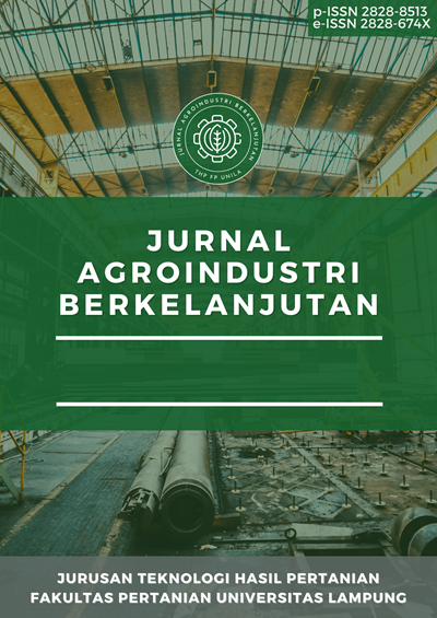 					View Vol. 2 No. 1 (2023): JURNAL AGROINDUSTRI BERKELANJUTAN
				